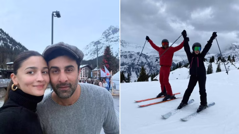Snowy Romance: Alia Bhatt and Ranbir Kapoor Celebrate 4th Anniversary with Baby Raha