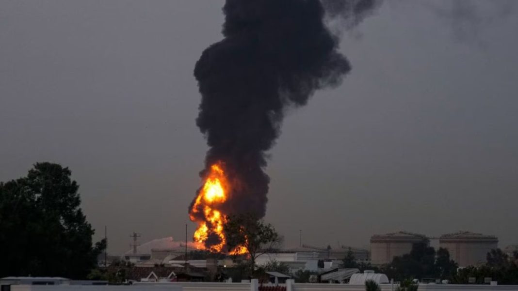 Debris From Aerial Interception Hits Dubai Marina Building