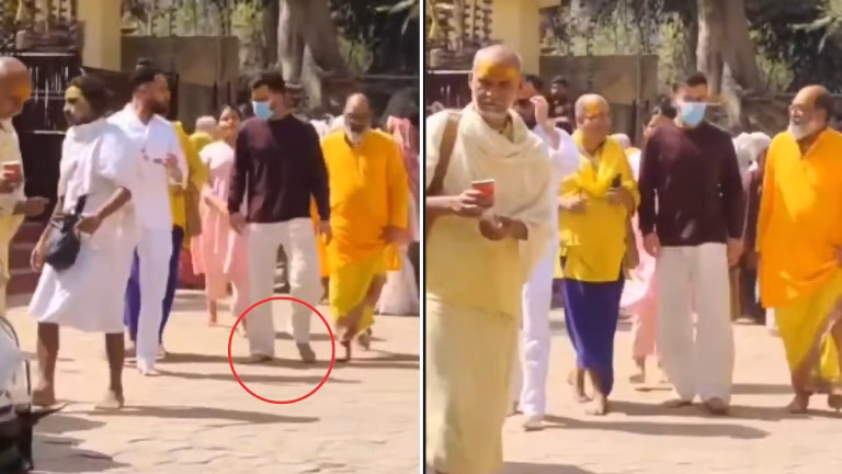 Virat Kohli, Anushka Sharma Walk Barefoot In Scorching Heat To Seek Blessings Of Premanand Maharaj