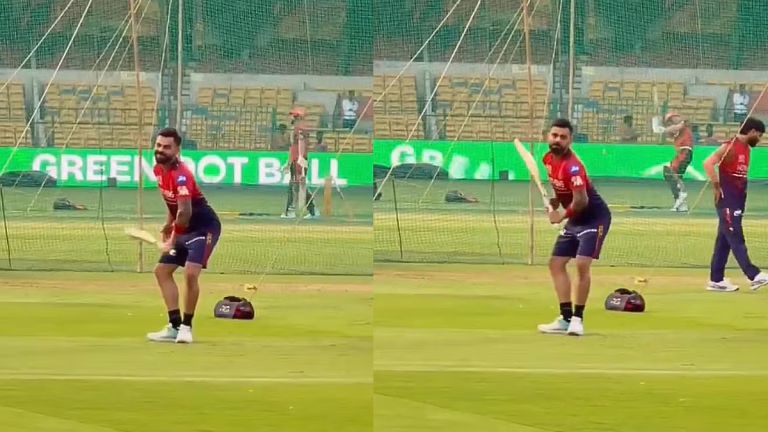 IPL 2026: Virat Kohli Mimics Romario Shepherd's Batting Style, Leaving Fans In Splits