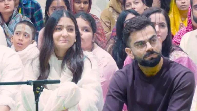 Anushka Sharma’s Summer-Perfect Kurta Set Price Will Shock You While Visiting Premanand Ji Maharaj with Virat Kohli