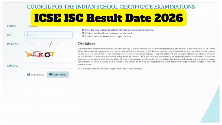 ICSE 2026 Result Date : Step-by-Step Guide to Access Your Scorecard