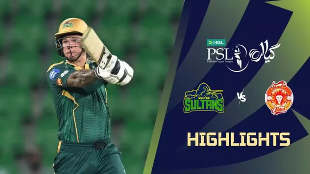 PSL 2026 Live Score: Multan Sultans Post Competitive Total as Islamabad United Stays in Playoff Hunt