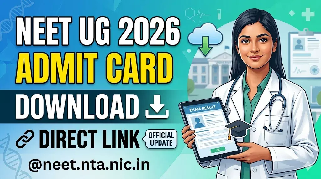 NEET UG 2026 Admit Card to be Released Today: Download Hall Ticket at neet.nta.nic.in