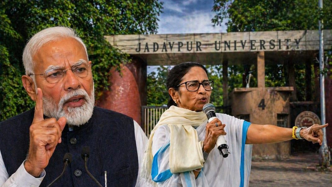 PM Modi and Mamata Banerjee Clash Over Jadavpur University Amid Assembly Polls