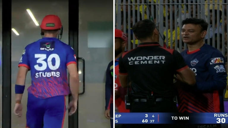 IPL 2026: Tristan Stubbs Smashes Helmet In Fury After Glove Change Denial