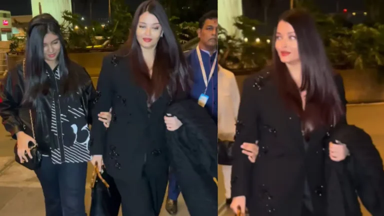 Aishwarya Rai Bachchan Leaves For Cannes 2026 In Chic Black Ensemble, Aaradhya Twinning Alongside