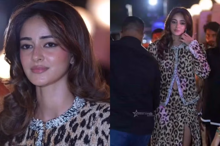 Ananya Panday Embraces "Mob-Wife" Glam in Bold Chanel Leopard Print Ensemble