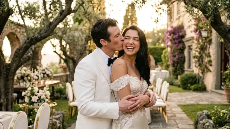 Dua Lipa Turns Heads In Chic White Bridal Look As She Marries Callum Turner In Intimate Ceremony