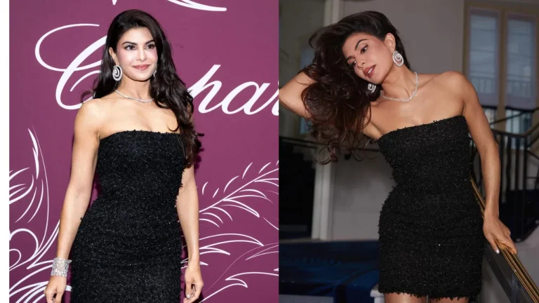 Cannes 2026: Jacqueline Fernandez Stuns in Sparkling Black Mini Dress at Chopard Gala