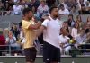 Novak Djokovic Delights Paris Crowd With Playful ‘Shoulder Massage’ for Jo-Wilfried Tsonga Ahead of Roland Garros Novak Djokovic Delights Paris Crowd With Playful 'Shoulder Massage' for Jo-Wilfried Tsonga Ahead of Roland Garros