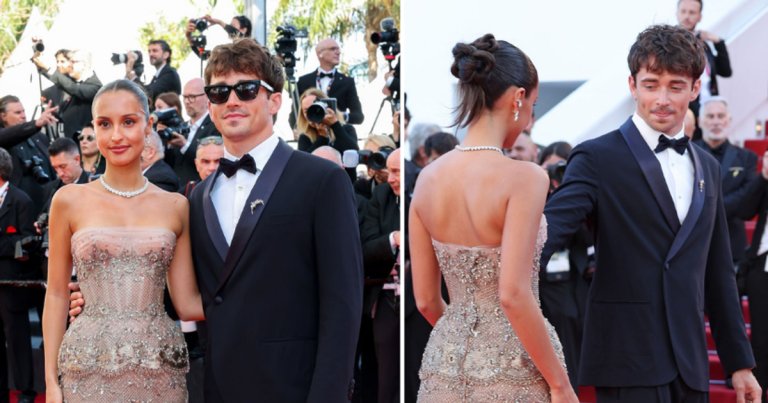 Charles Leclerc and Alexandra Saint Mleux Make First Public Appearance After Marriage at Cannes