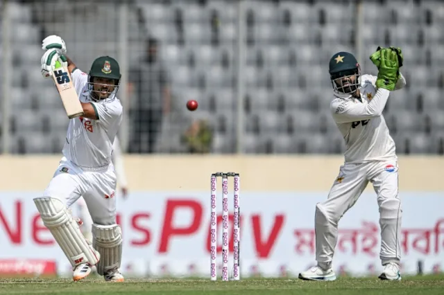 Najmul Hossain Shanto’s Century Powers Bangladesh To 301/4 Against Pakistan In First Test