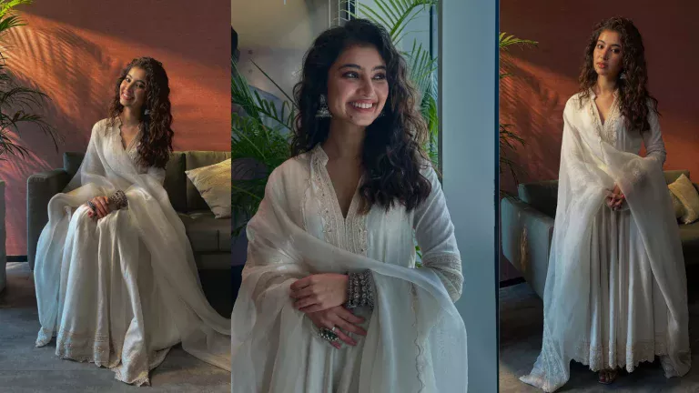 Sara Arjun Revives Timeless Indian Elegance In A Stunning Chanderi Silk Anarkali