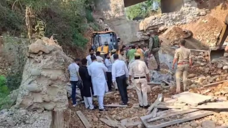 Bridge Collapse in Jammu Traps Workers During Repair Work