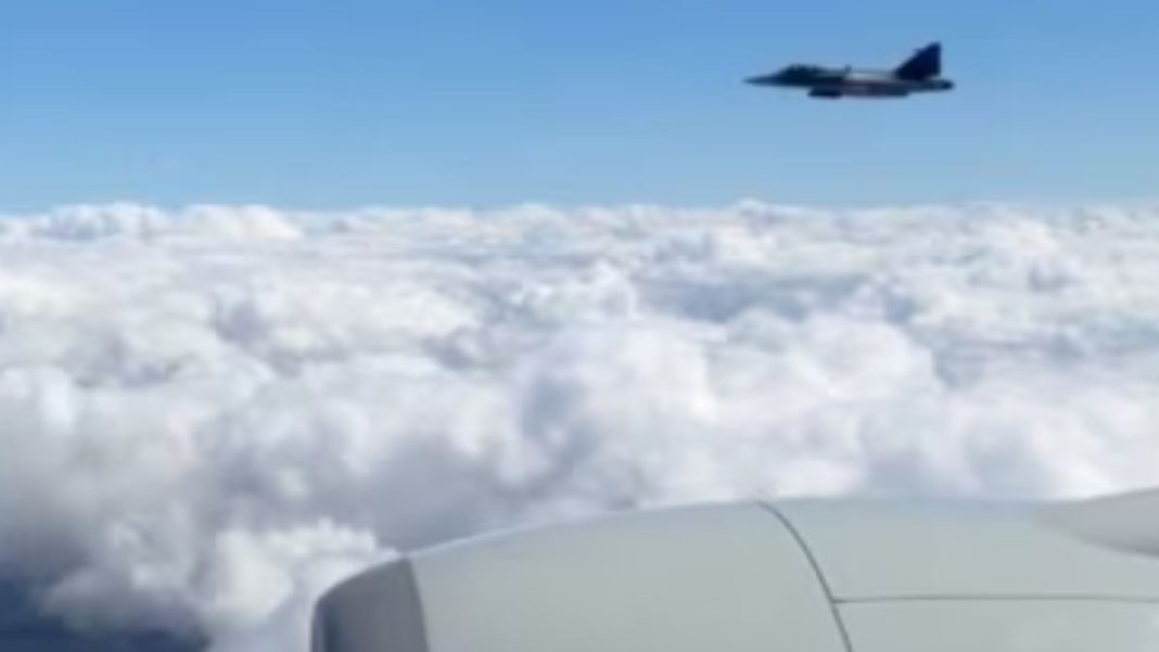 Swedish Fighter Jets Escort PM Modi’s Aircraft