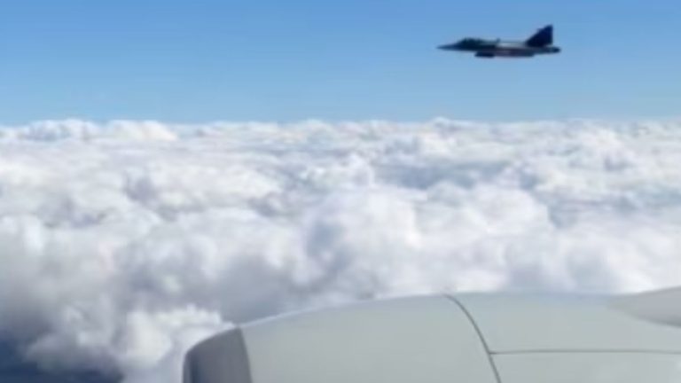 Swedish Fighter Jets Escort PM Modi’s Aircraft