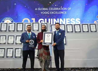 Akshar Yoga Kendraa Creates History With 21 Guinness World Records In Yogasanas Akshar Yoga Kendraa Creates History With 21 Guinness World Records In Yogasanas