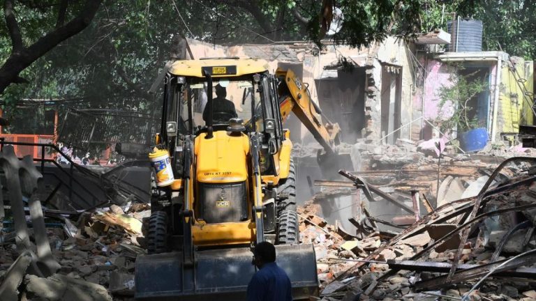 DDA Demolishes Properties In Delhi’s Yamuna Bazar