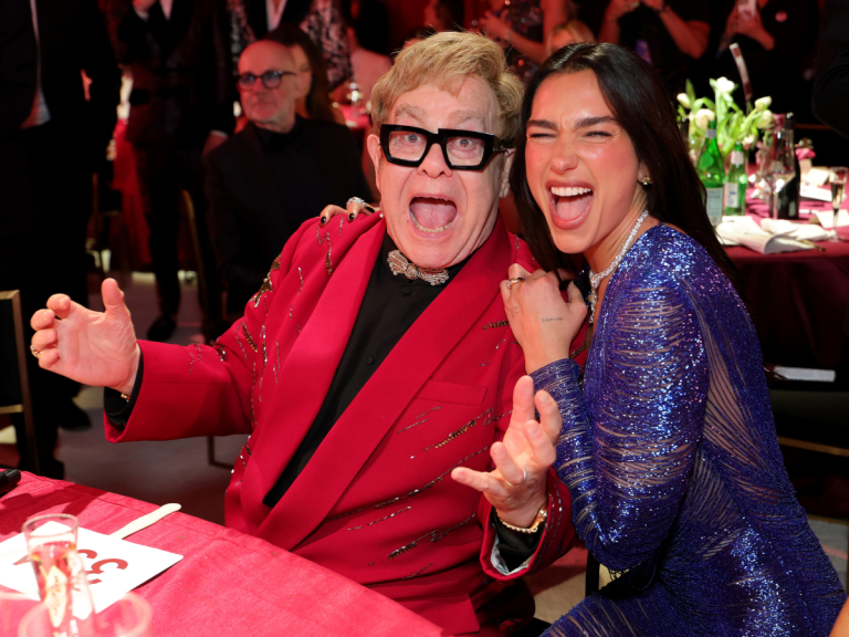 Dua Lipa, Callum Turner Serenaded By Elton John During Their Star-Studded Italian Wedding