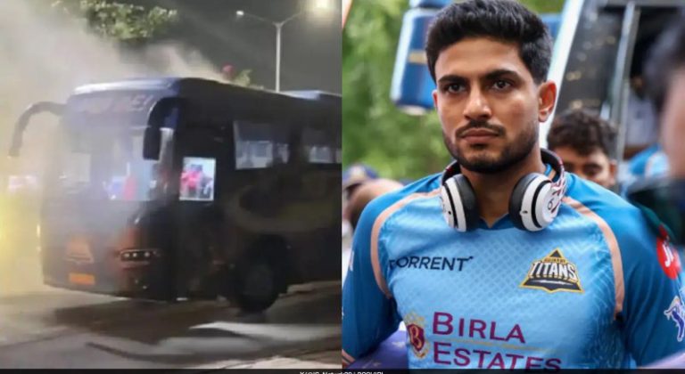 Gujarat Titans Team Bus Suffers Short Circuit After IPL 2026 Final Loss o RCB