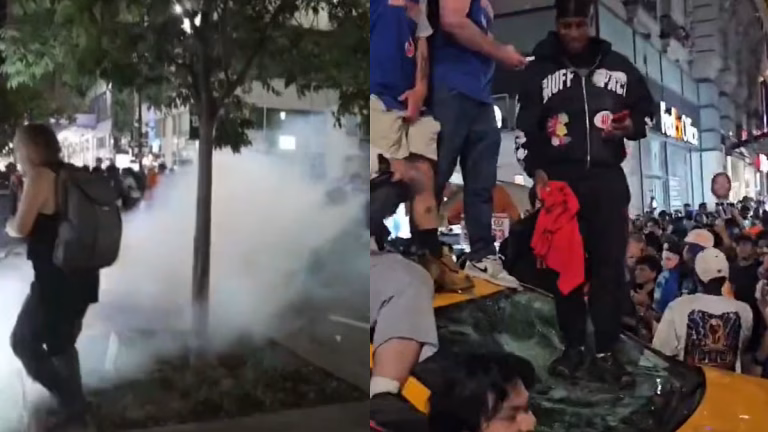 Loud 'Explosion' Sparks Brief Stampede as Knicks Fans Celebrate Historic Win