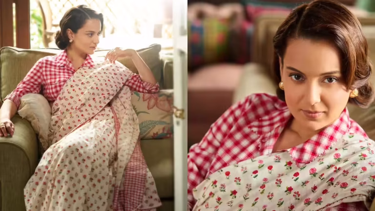 Kangana Ranaut Revives Vintage Bollywood Elegance In A Floral Polka-Dot SareeKangana Ranaut Revives Vintage Bollywood Elegance In A Floral Polka-Dot Saree