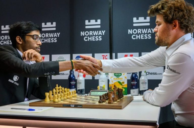 Praggnanandhaa Defeats Magnus Carlsen Again At Norway Chess, Moves Closer To Tournament Lead