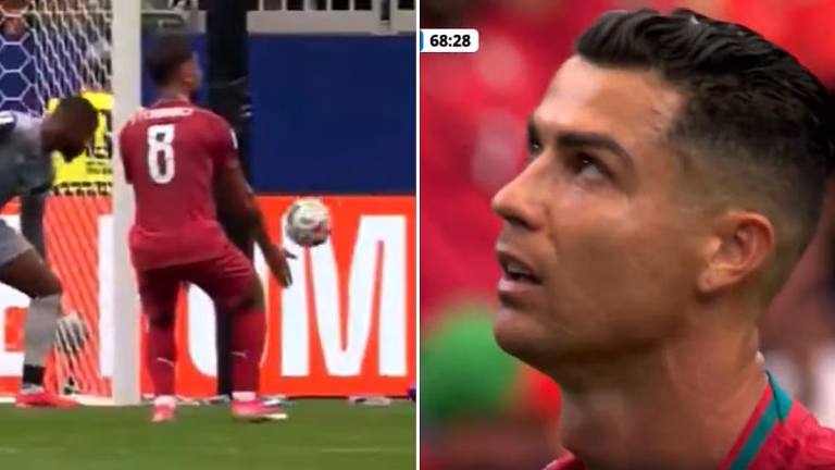 Take A Look At Bruno Fernandes’ Viral Reaction to Cristiano Ronaldo’s Shock Miss vs DR Congo
