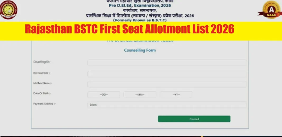 Rajasthan BSTC First Seat Allotment List 2026 Released: Check College Allotment, Admission Process And Important Dates