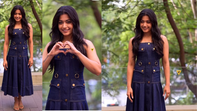 Rashmika Mandanna Elevates Denim Fashion in ₹1.41 Lakh Zimmermann Dress During ‘Cocktail 2’ Promotions