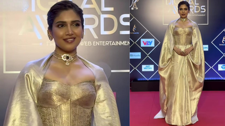 Bhumi Pednekar Turns Heads In A Modern Kanjivaram Creation At IWMbuzz Digital Awards 2026