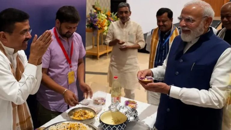 Suvendu Adhikari Serves Jhalmuri To PM Modi