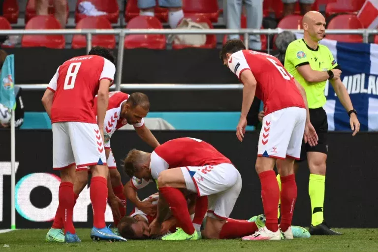 Christian Eriksen Collapses During Denmark Vs Ukraine Match Abandoned