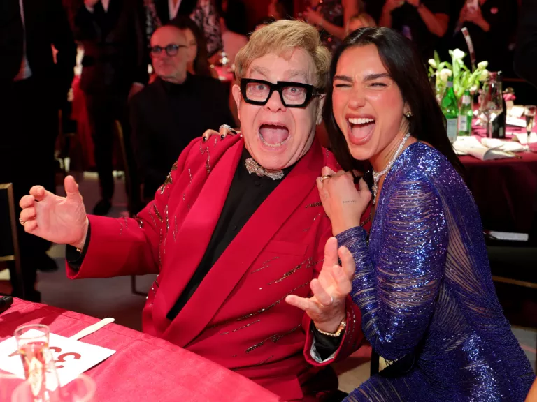Dua Lipa, Callum Turner Serenaded By Elton John During Their Star-Studded Italian Wedding
