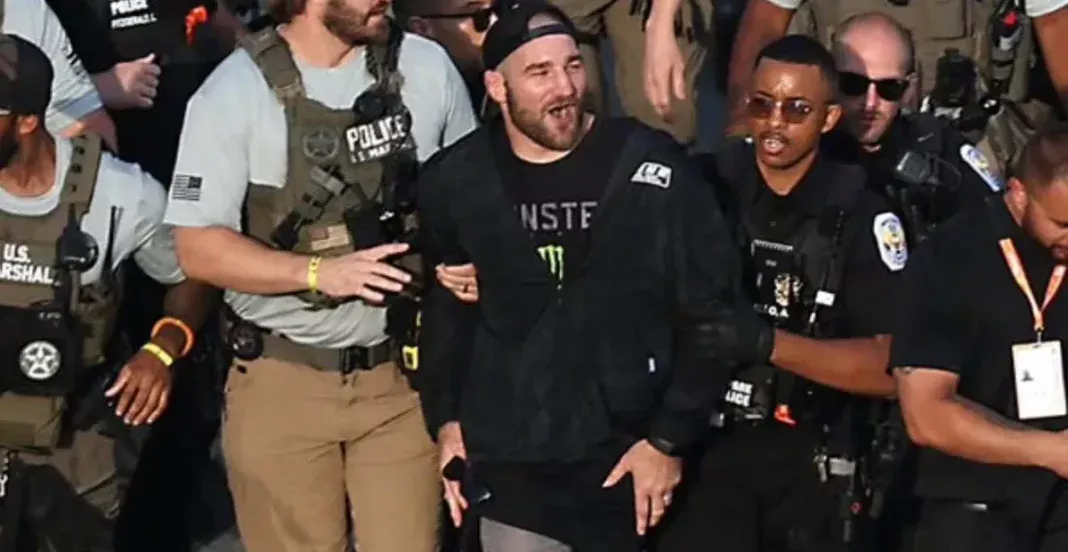 Sean Strickland Escorted Out Of UFC Freedom 250 Fan Festival After Crowd Surge