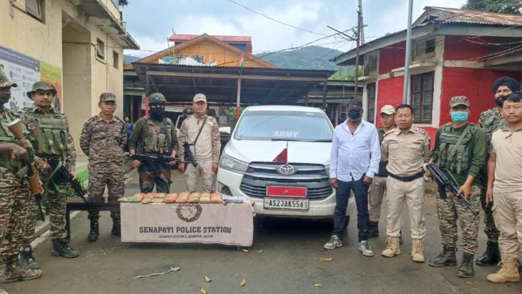 Fake Army Vehicle Busted With 15 Kg Opium In Manipur