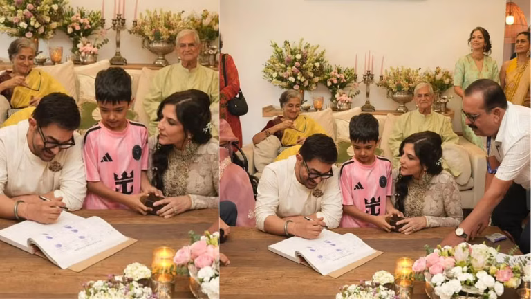 Aamir Khan and Gauri Spratt Embrace Effortless Elegance in Coordinated Ivory Wedding Outfits