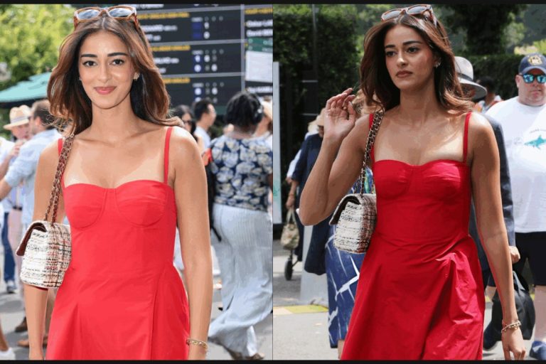Ananya Panday Stuns In Scarlet Ralph Lauren Dress At Wimbledon 2026