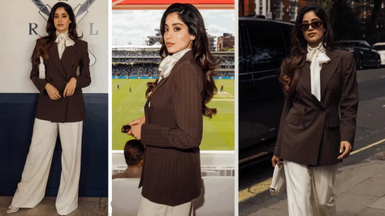 Janhvi Kapoor Turns Heads in Ralph Lauren Ensemble at India vs England ODI, Embraces Quiet Luxury