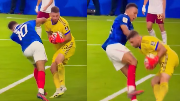 Kylian Mbappe Sparks Controversy With Elbow on Unai Simon During France vs Spain Semifinal Clash