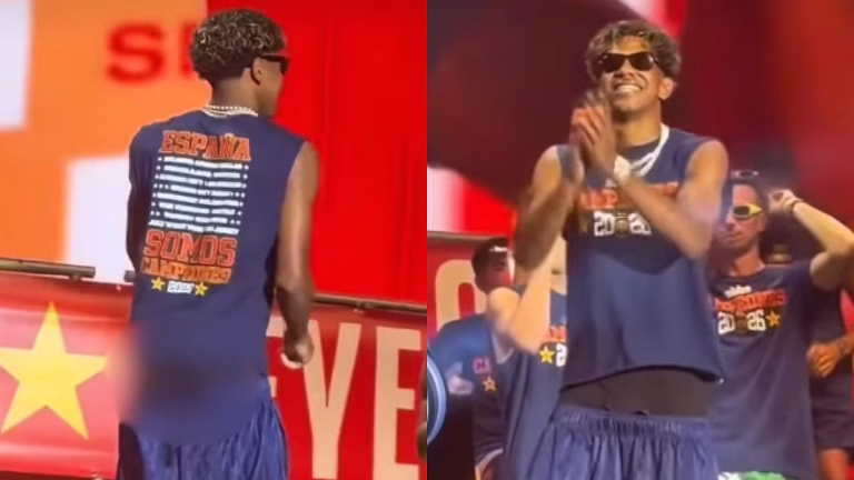 Lamine Yamal's Viral Victory Parade Dance Sparks Debate Over Low-Waist Fashion Trend or Wardrobe Slip