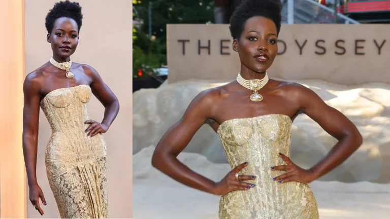 Lupita Nyong’o Shines in Sabyasachi High Jewellery at The Odyssey New York Premiere