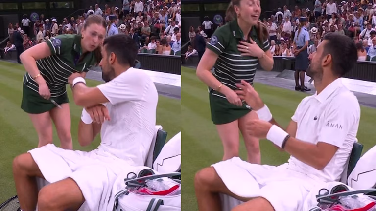 Novak Djokovic Scares Ball Girl With Playful Scissors Prank During Wimbledon 2026 Match
