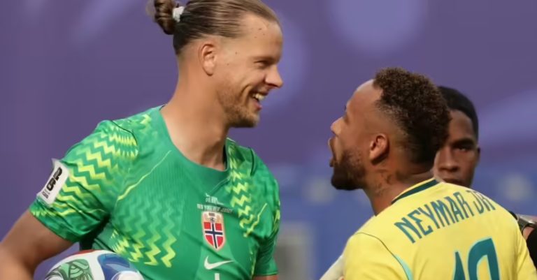 Neymar and Norway Goalkeeper Orjan Nyland Exchange Heated Words During Dramatic Penalty In Brazil's World Cup Exit