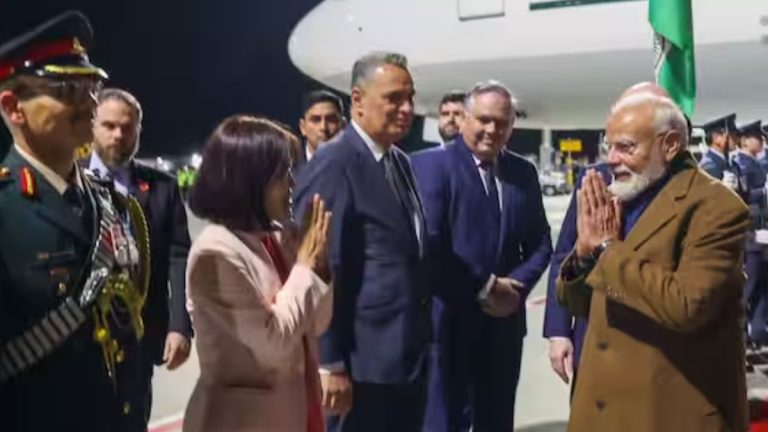 PM Modi Arrives In Auckland For Historic New Zealand Visit