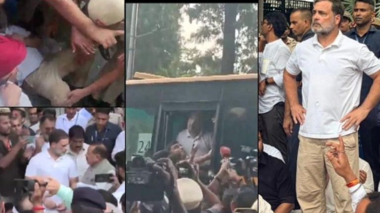 Rahul Gandhi Detained During PM Residence Protest Over Student Crackdown