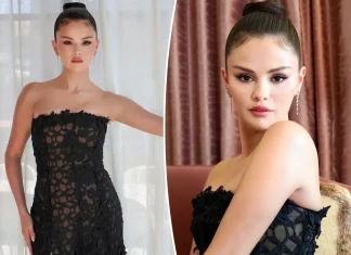 Selena Gomez Dons Lacy Oscar de la Renta LBD for Taylor Swift’s Rehearsal Dinner Selena Gomez Dons Lacy Oscar de la Renta LBD for Taylor Swift’s Rehearsal Dinner