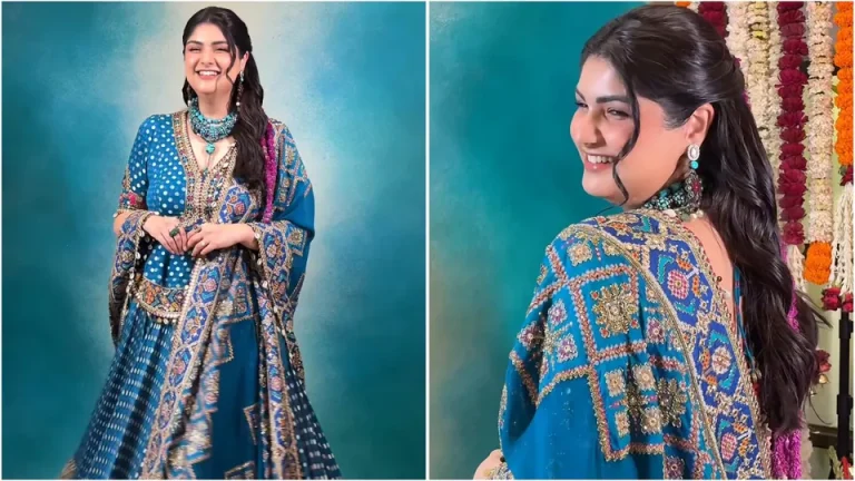 Bride To Be Anshula Kapoor's Blue Lehenga For Her Mehendi Highlights Patola's Grandeur