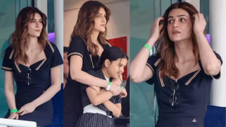 Kriti Sanon Stuns in Vivienne Westwood at Lord’s ODI, Shares Heartwarming Moments With Ziva Dhoni
